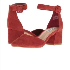 Steve Madden Pointed Toe Ankle Strap Block Heel